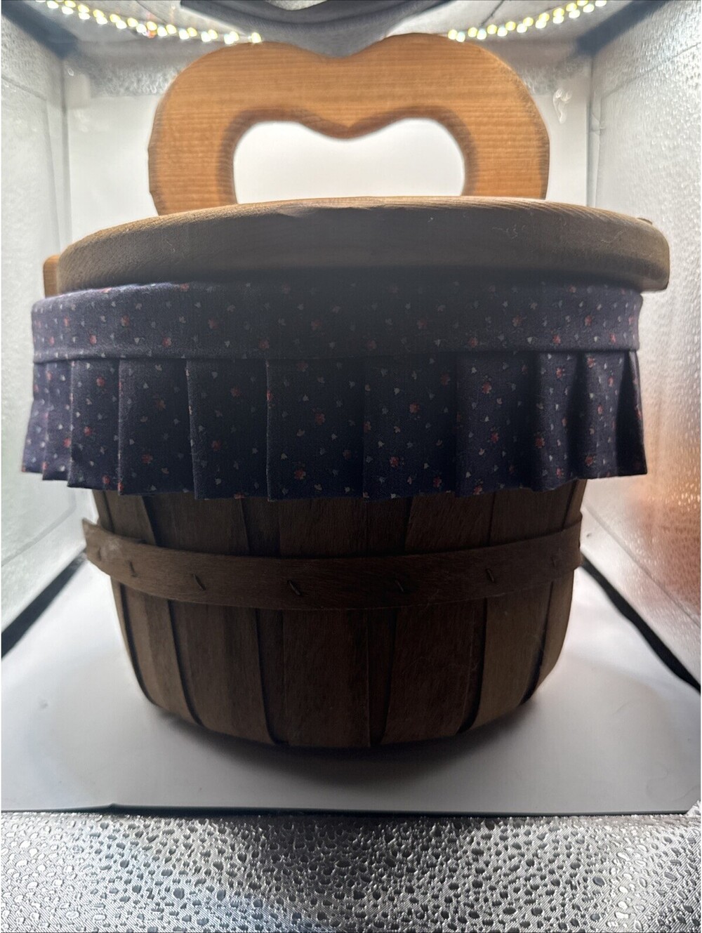 Vintage Wooden Sewing Basket Picnic Basket Type